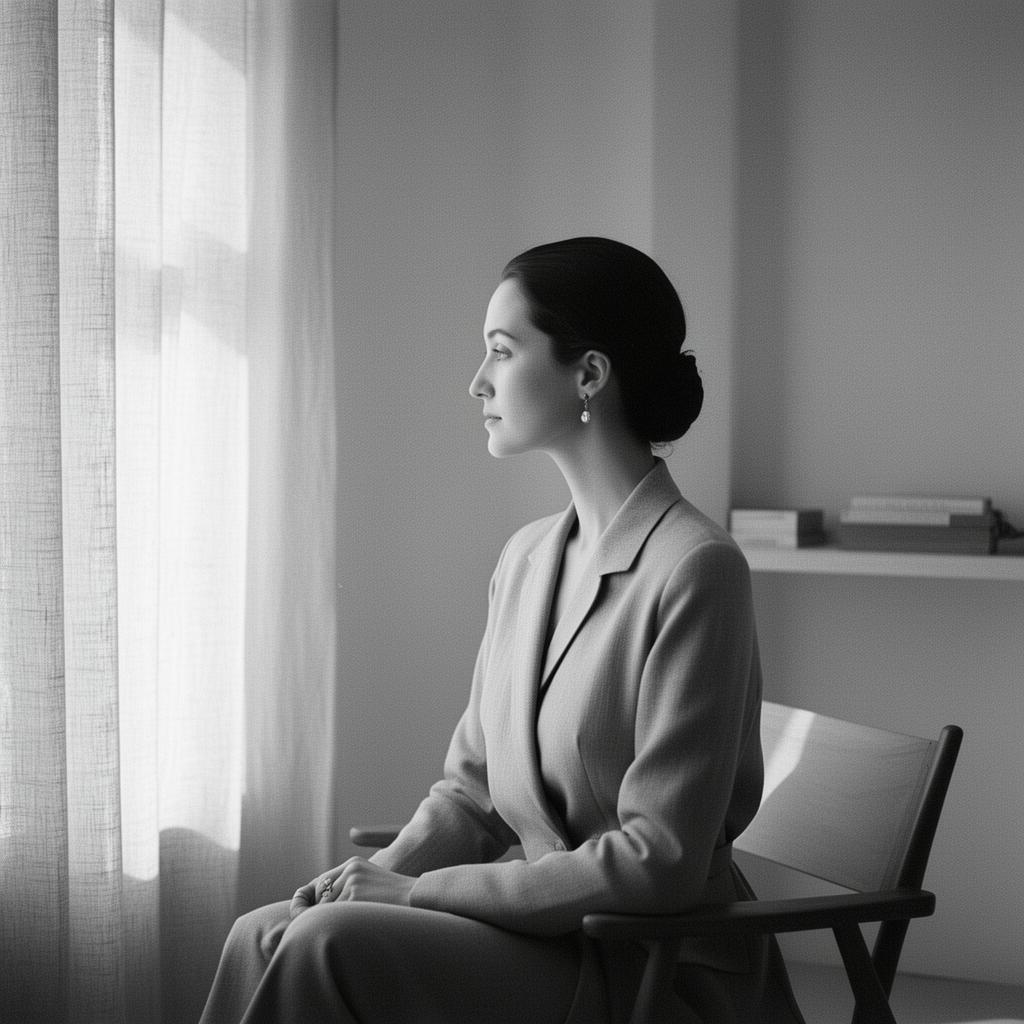 Portrait of Sigourney Belle in profile